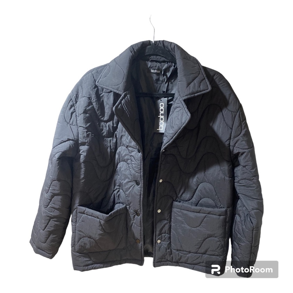 Boohoo oversized quilted shacket